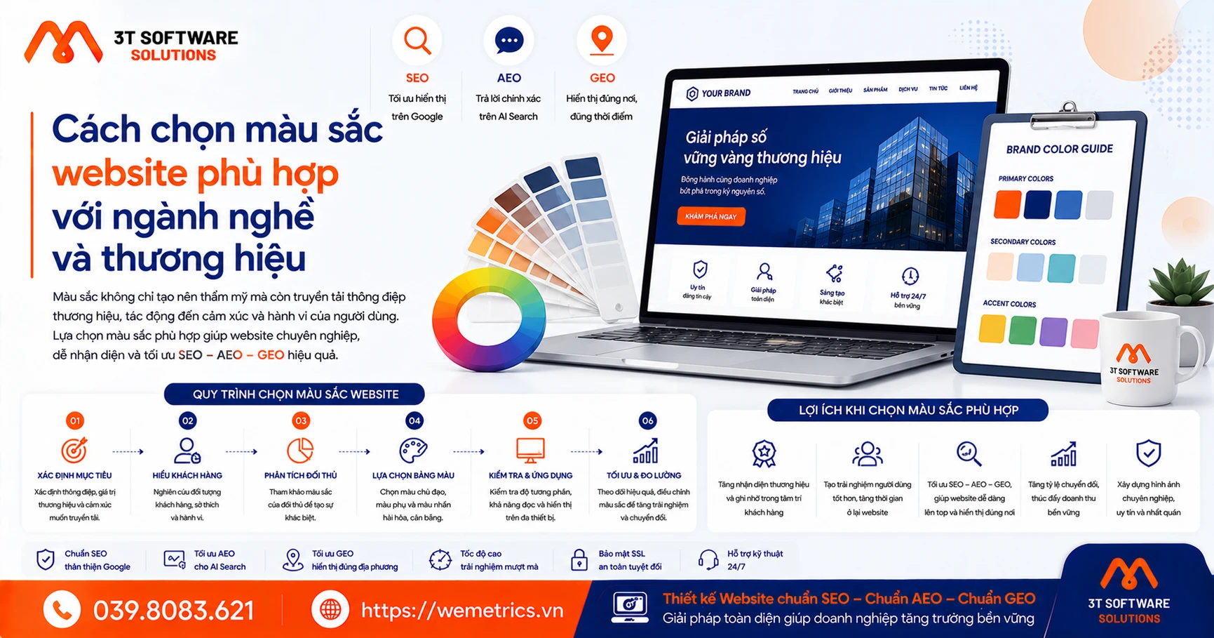 Cách chọn màu sắc website phù hợp với ngành nghề và thương hiệu