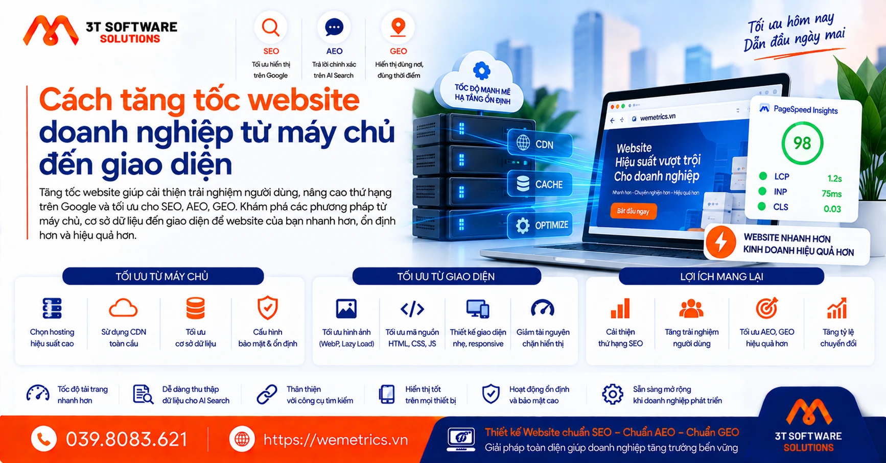 Cách tăng tốc website doanh nghiệp từ máy chủ đến giao diện