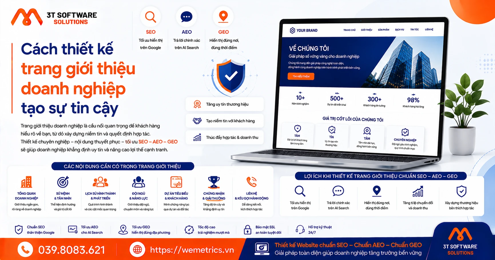 Cách thiết kế trang giới thiệu doanh nghiệp tạo sự tin cậy