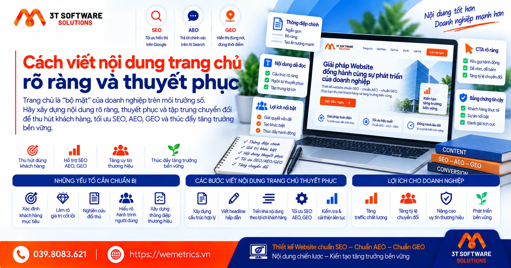 Cách viết nội dung trang chủ rõ ràng và thuyết phục