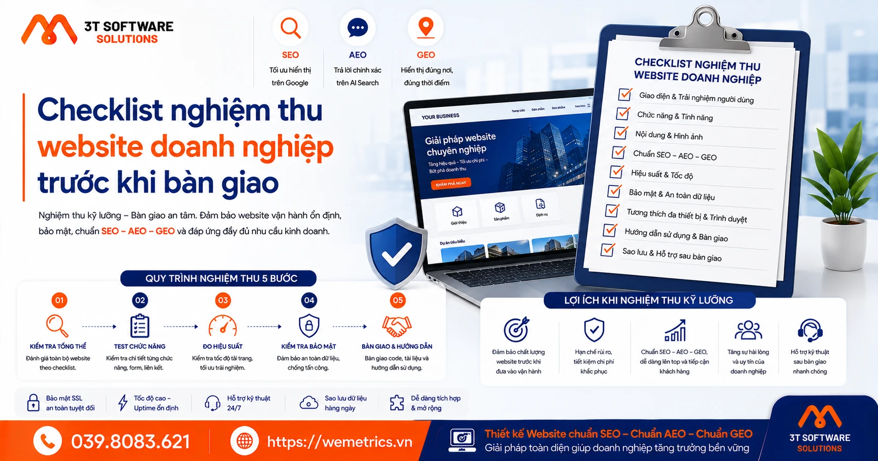 Checklist nghiệm thu website doanh nghiệp trước khi bàn giao