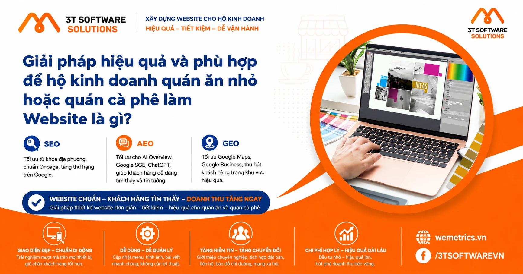 Giải pháp hiệu quả và phù hợp để hộ kinh doanh quán ăn nhỏ hoặc quán cà phê làm Website là gì?