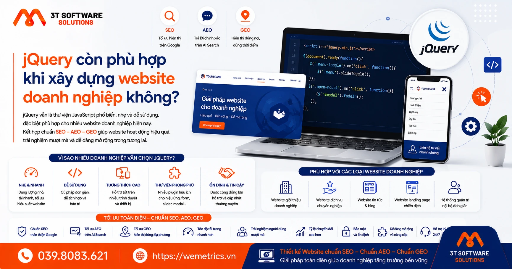 jQuery Còn Phù Hợp Khi Xây Dựng Website Doanh Nghiệp Không?