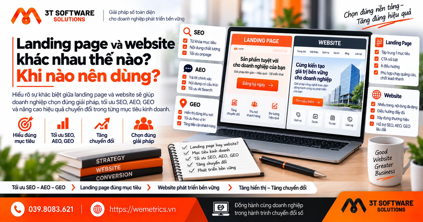 Landing page và website khác nhau thế nào? Khi nào nên dùng?
