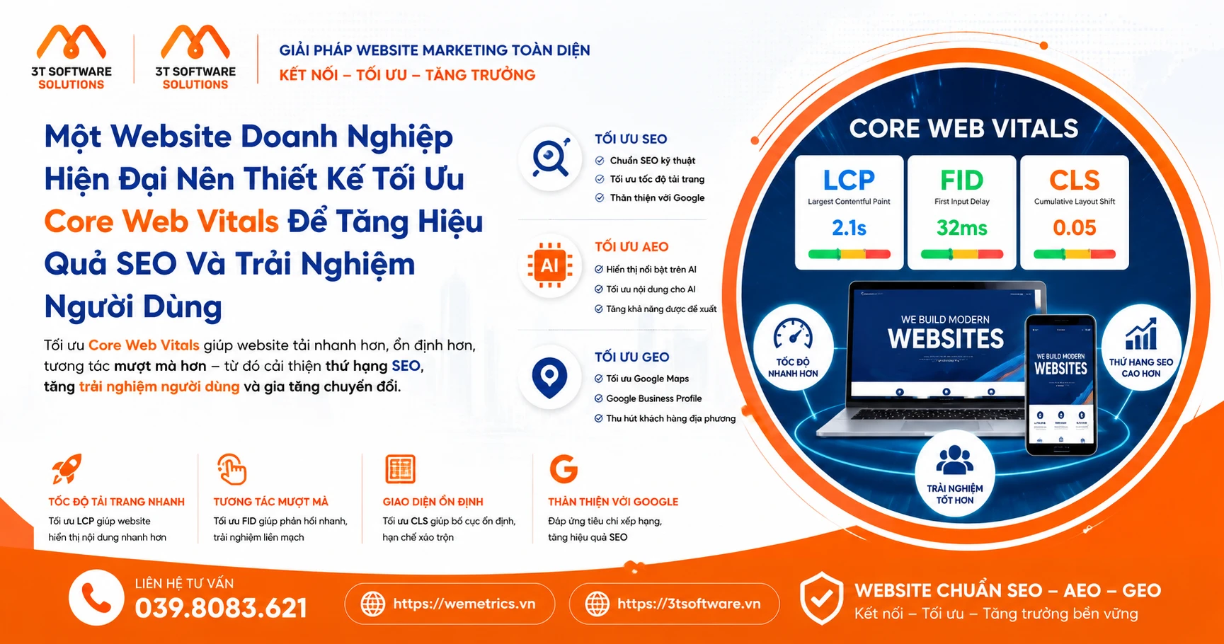 Một Website Doanh Nghiệp Hiện Đại Nên Thiết Kế Tối Ưu Core Web Vitals Để Tăng Hiệu Quả SEO Và Trải Nghiệm Người Dùng