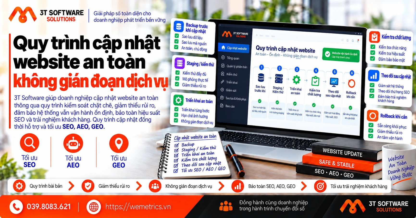 Quy trình cập nhật website an toàn không gián đoạn dịch vụ