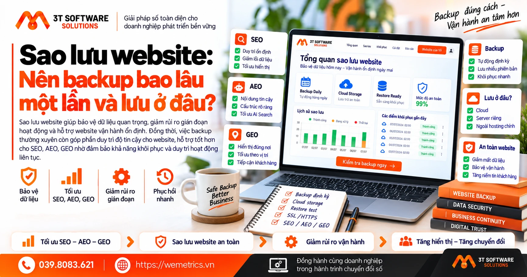 Sao lưu website: Nên backup bao lâu một lần và lưu ở đâu để an toàn?