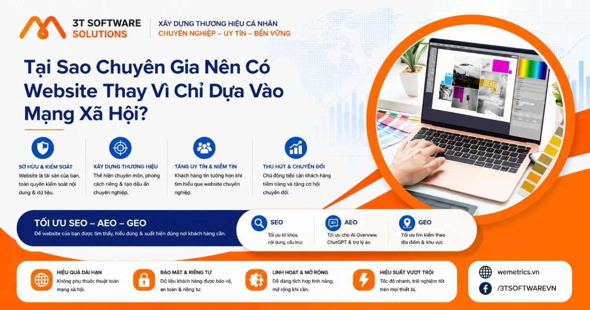 Tại Sao Chuyên Gia Nên Có Website Thay Vì Chỉ Dựa Vào Mạng Xã Hội?