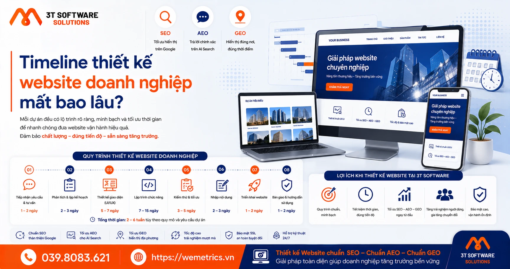 Timeline thiết kế website doanh nghiệp mất bao lâu?