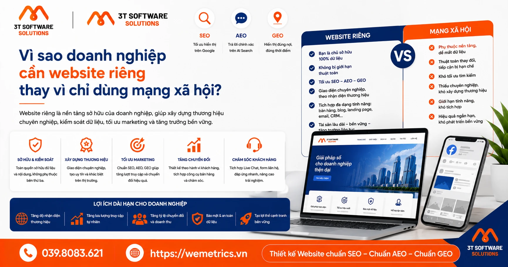 Vì sao doanh nghiệp cần website riêng thay vì chỉ dùng mạng xã hội?