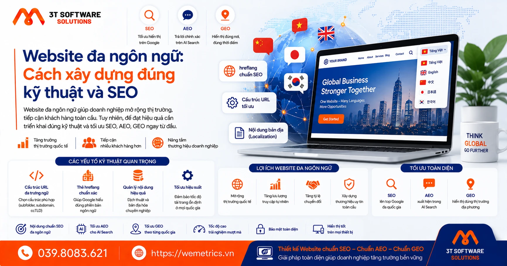 Website đa ngôn ngữ: Cách xây dựng đúng kỹ thuật và SEO