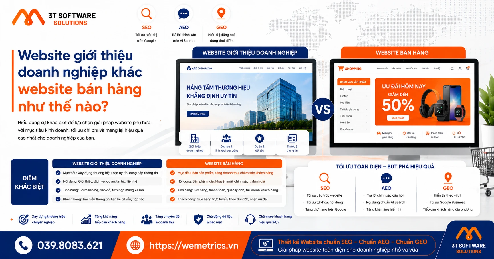 Website giới thiệu doanh nghiệp khác website bán hàng như thế nào?