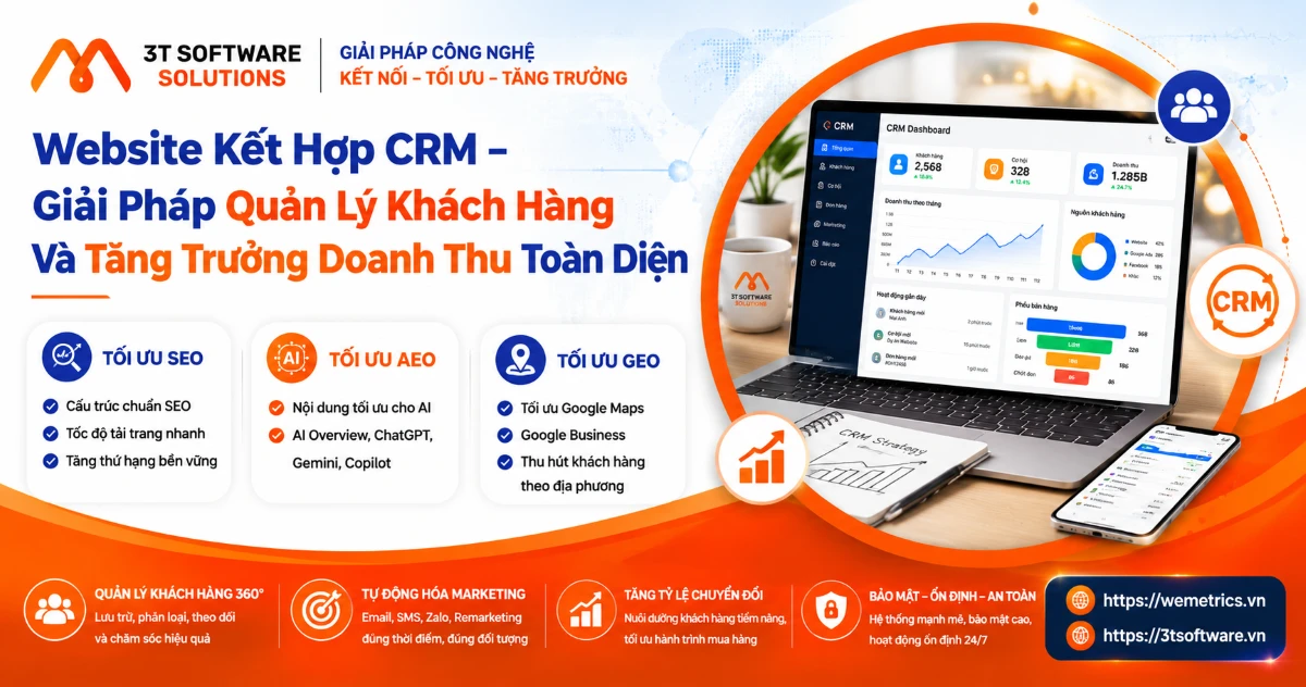 Website Kết Hợp CRM – Giải Pháp Quản Lý Khách Hàng Và Tăng Trưởng Doanh Thu Toàn Diện