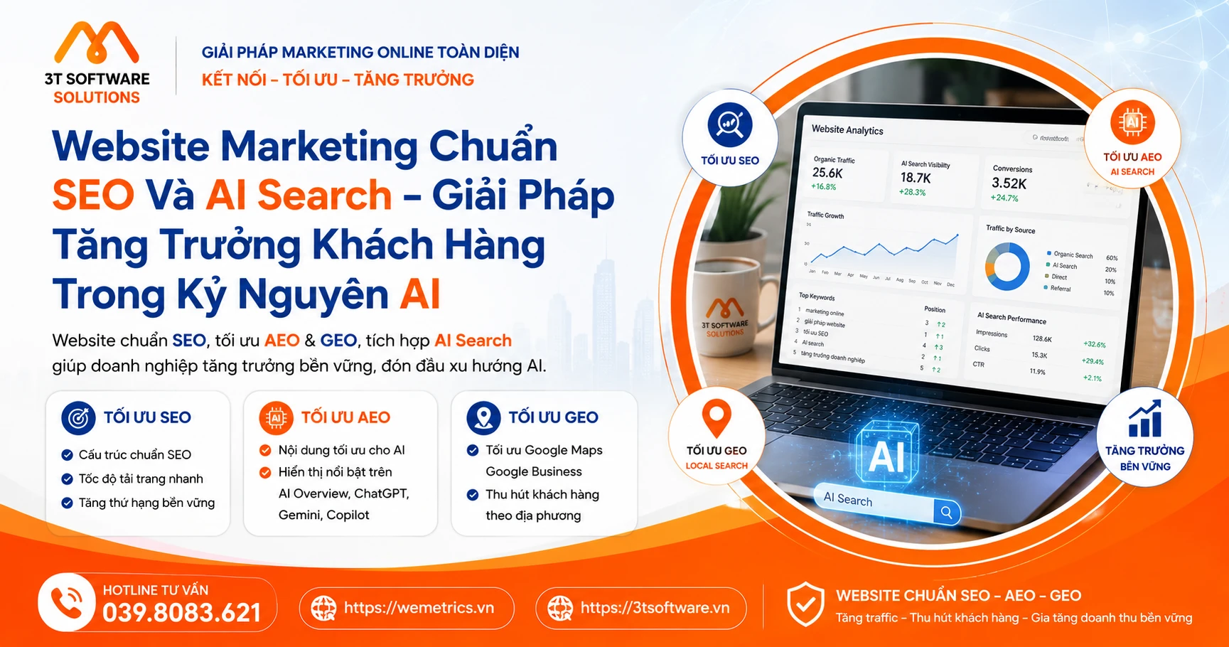 Website Marketing Chuẩn SEO Và AI Search – Giải Pháp Tăng Trưởng Khách Hàng Trong Kỷ Nguyên AI