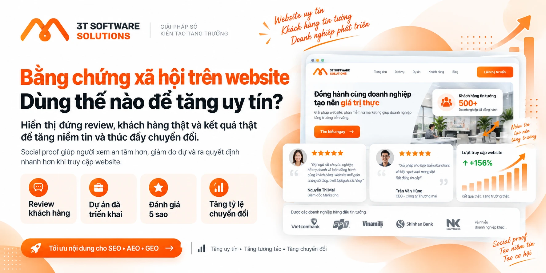 Bằng chứng xã hội trên website: Dùng thế nào để tăng uy tín?