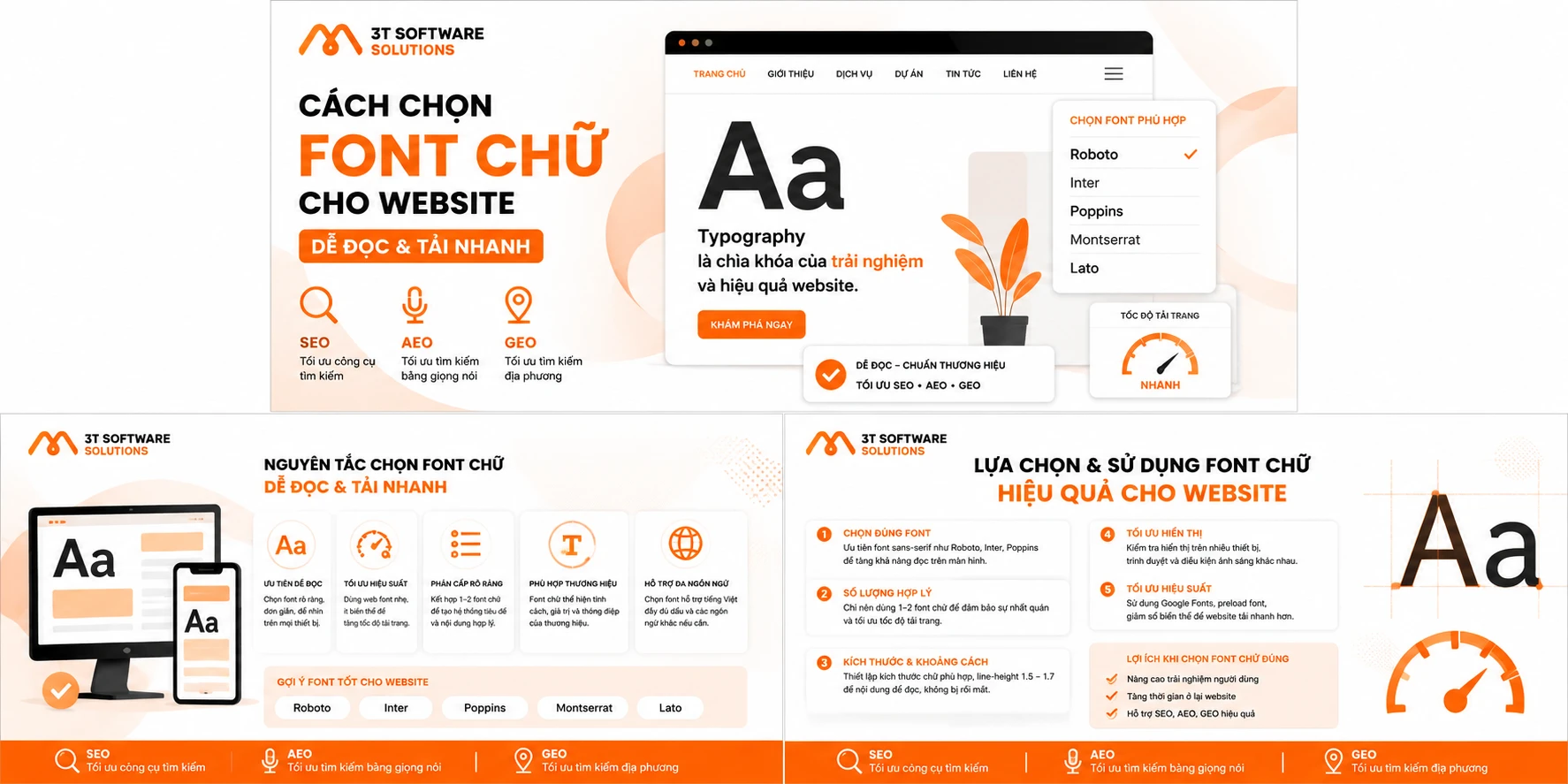 Cách chọn font chữ cho website dễ đọc và tải nhanh
