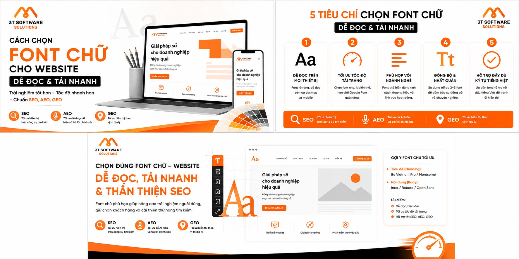 Cách chọn font chữ cho website dễ đọc và tải nhanh