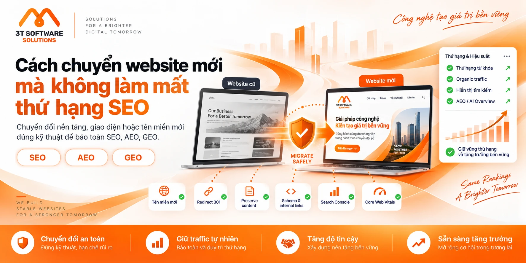 Cách chuyển website mới mà không làm mất thứ hạng SEO