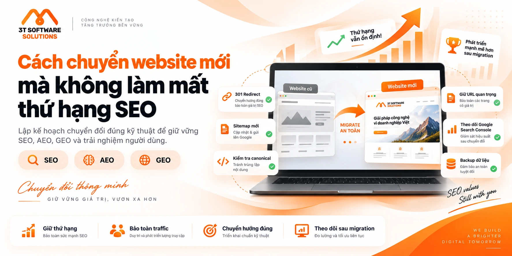 Cách chuyển website mới mà không làm mất thứ hạng SEO