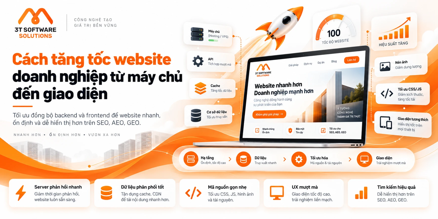 Cách tăng tốc website doanh nghiệp từ máy chủ đến giao diện