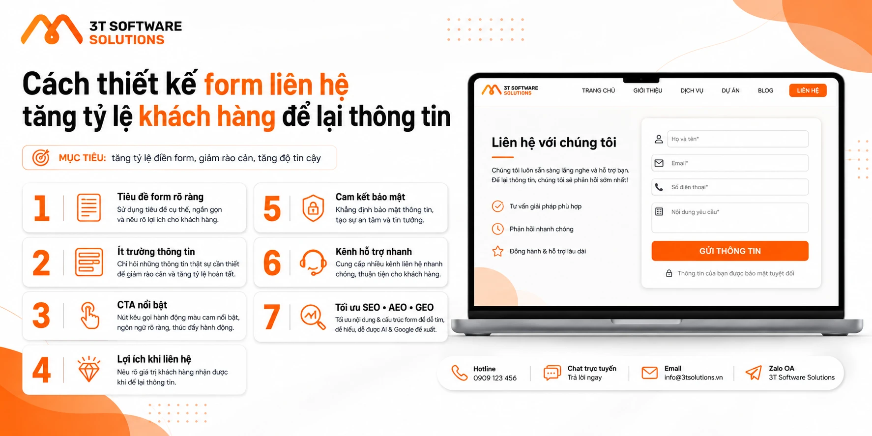 Cách thiết kế form liên hệ tăng tỷ lệ khách hàng để lại thông tin