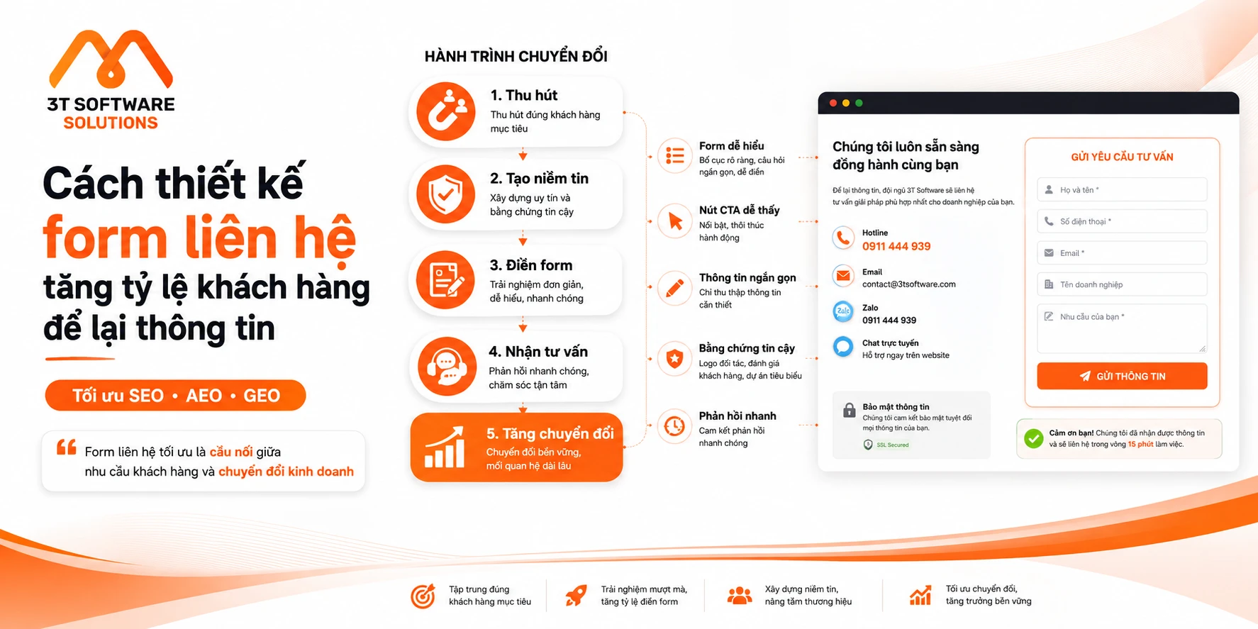Cách thiết kế form liên hệ tăng tỷ lệ khách hàng để lại thông tin