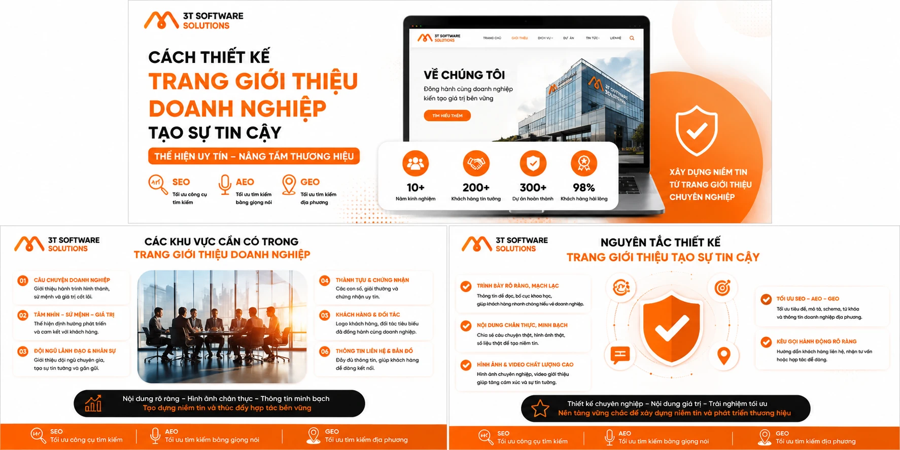 Cách thiết kế trang giới thiệu doanh nghiệp tạo sự tin cậy