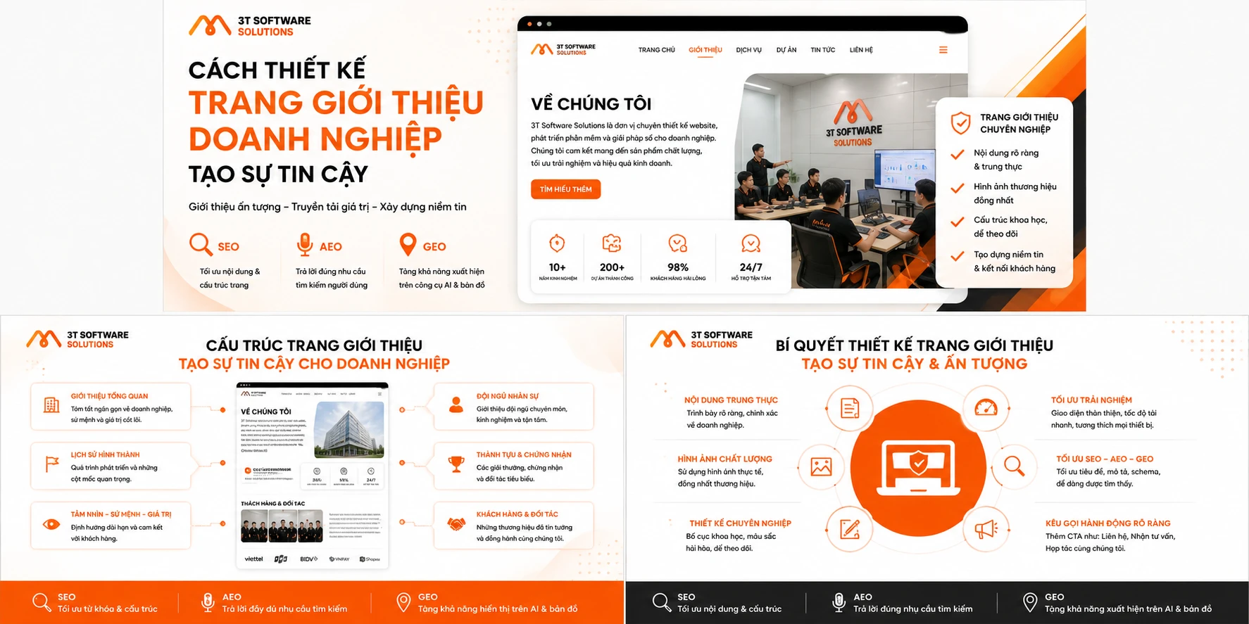 Cách thiết kế trang giới thiệu doanh nghiệp tạo sự tin cậy