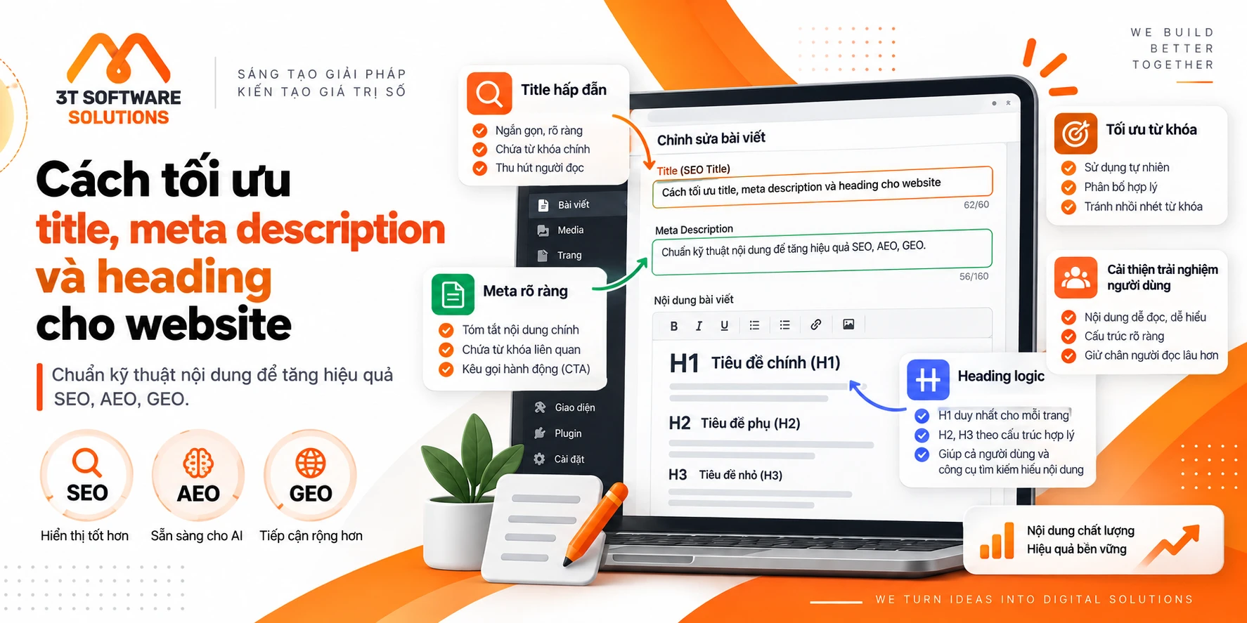 Cách tối ưu title, meta description và heading cho website