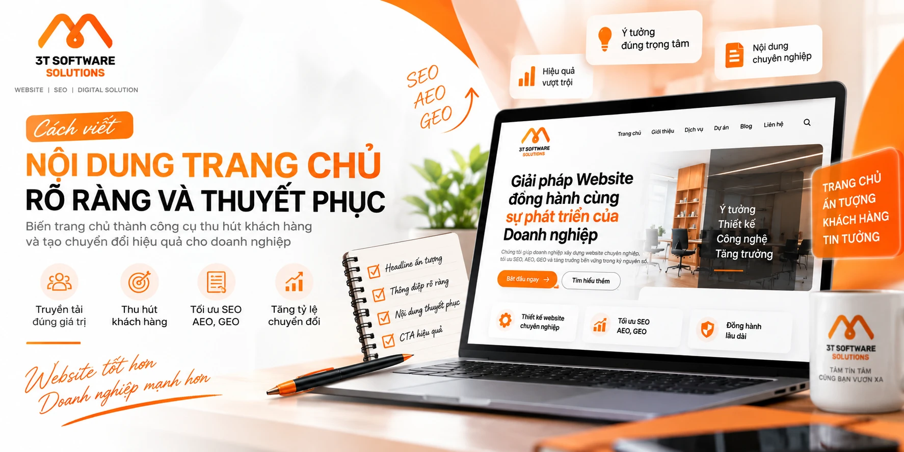 Cách viết nội dung trang chủ rõ ràng và thuyết phục