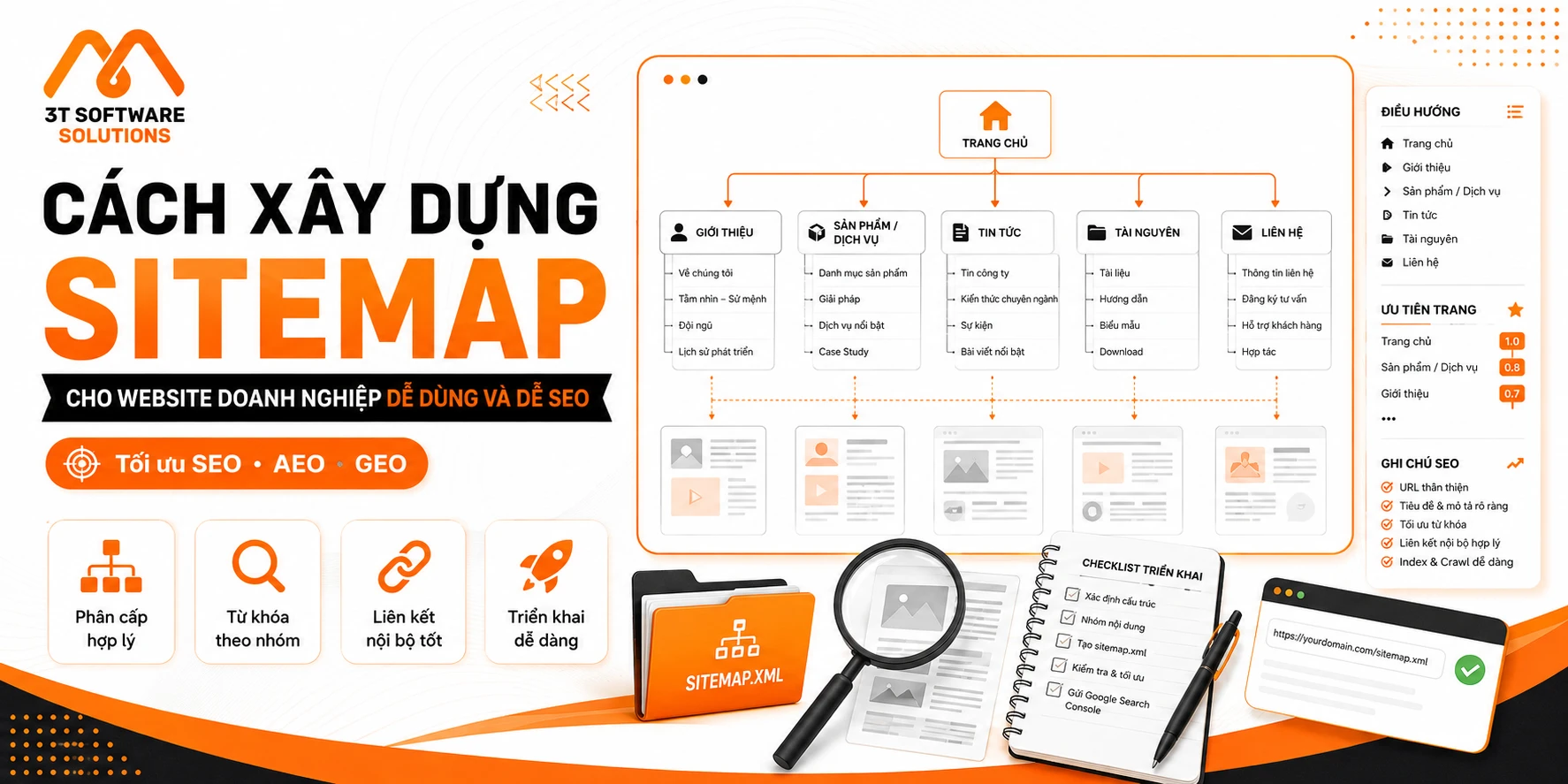Cách xây dựng sitemap cho website doanh nghiệp dễ dùng và dễ SEO