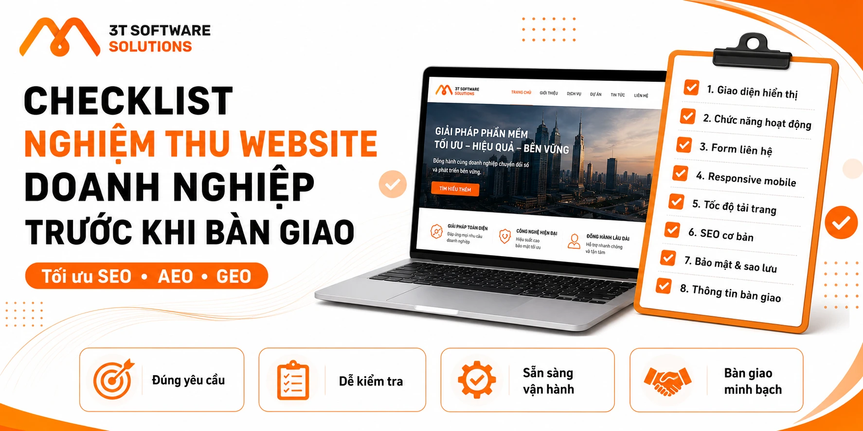 Checklist Nghiệm Thu Website Doanh Nghiệp Trước Khi Bàn Giao