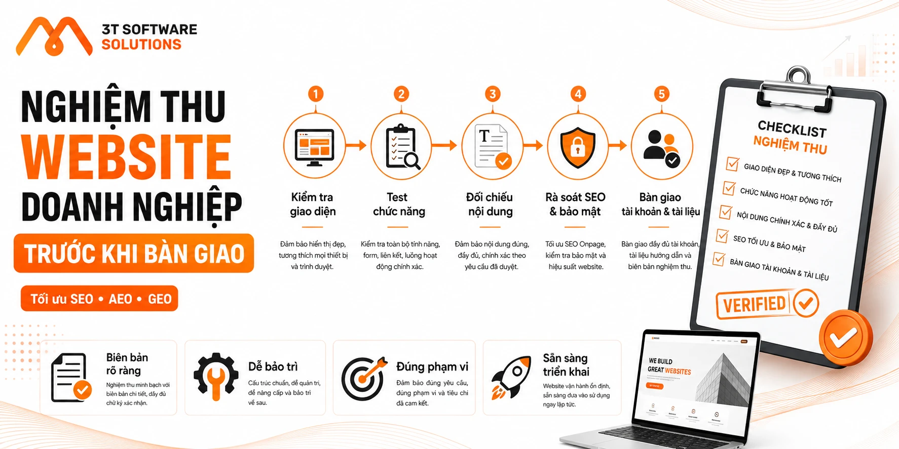 Checklist Nghiệm Thu Website Doanh Nghiệp Trước Khi Bàn Giao