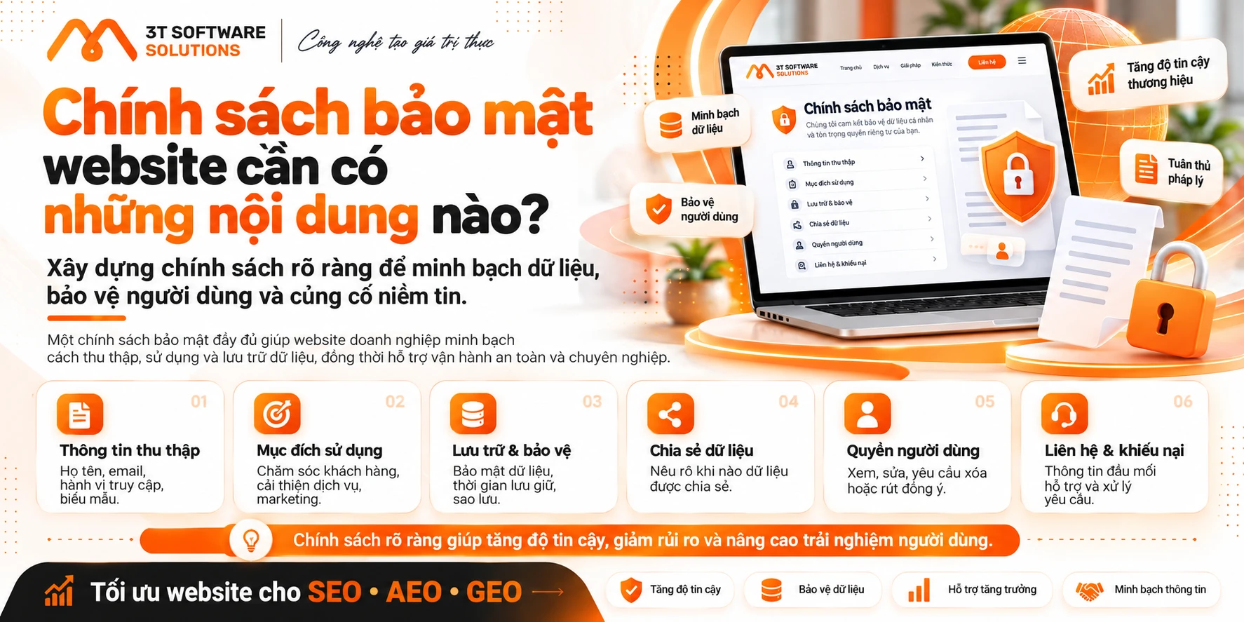 Chính Sách Bảo Mật Website Cần Có Những Nội Dung Nào?