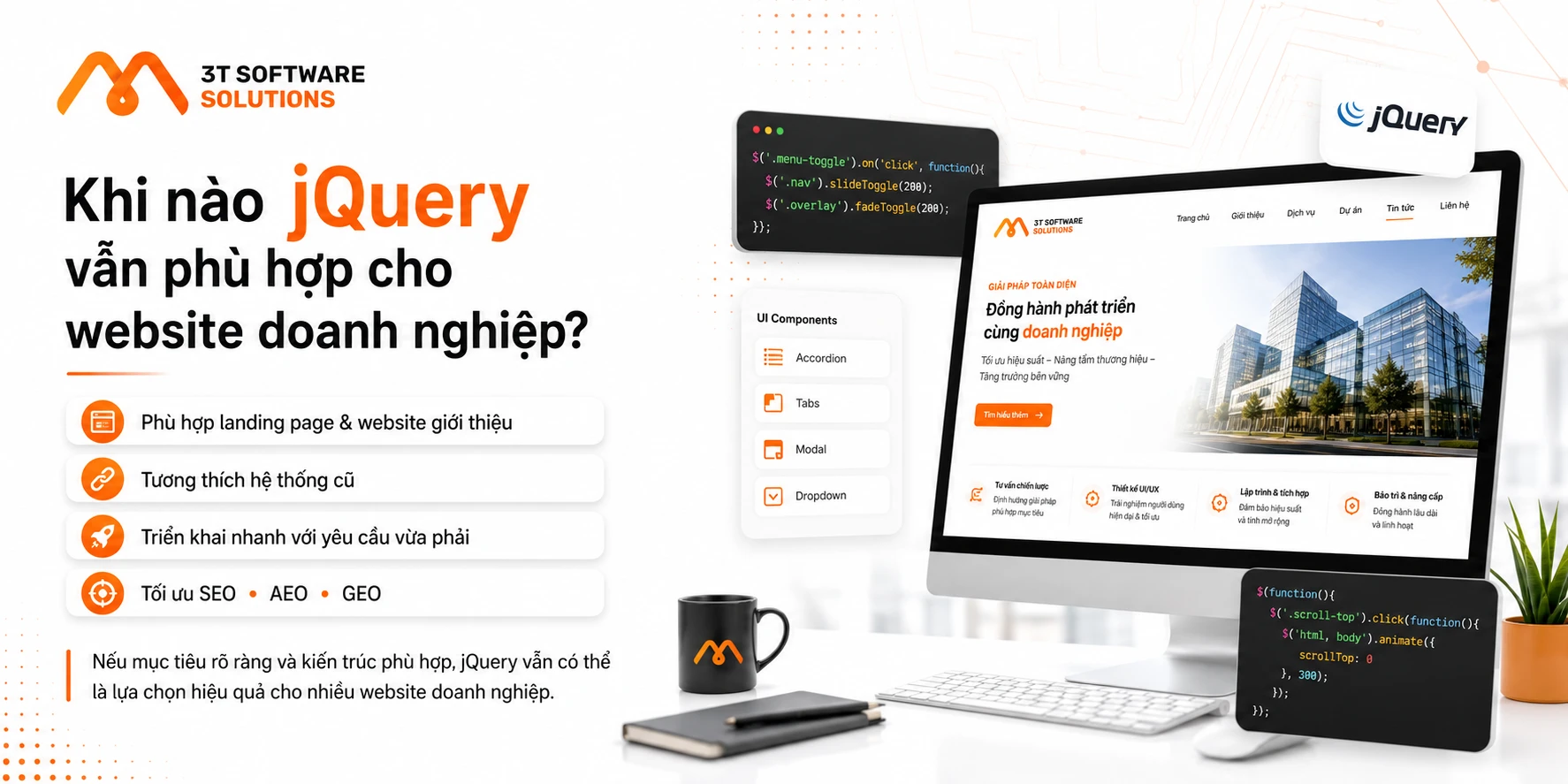 jQuery Còn Phù Hợp Khi Xây Dựng Website Doanh Nghiệp Không?