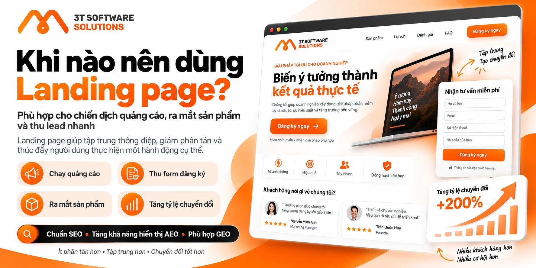 Landing page và website khác nhau thế nào? Khi nào nên dùng?