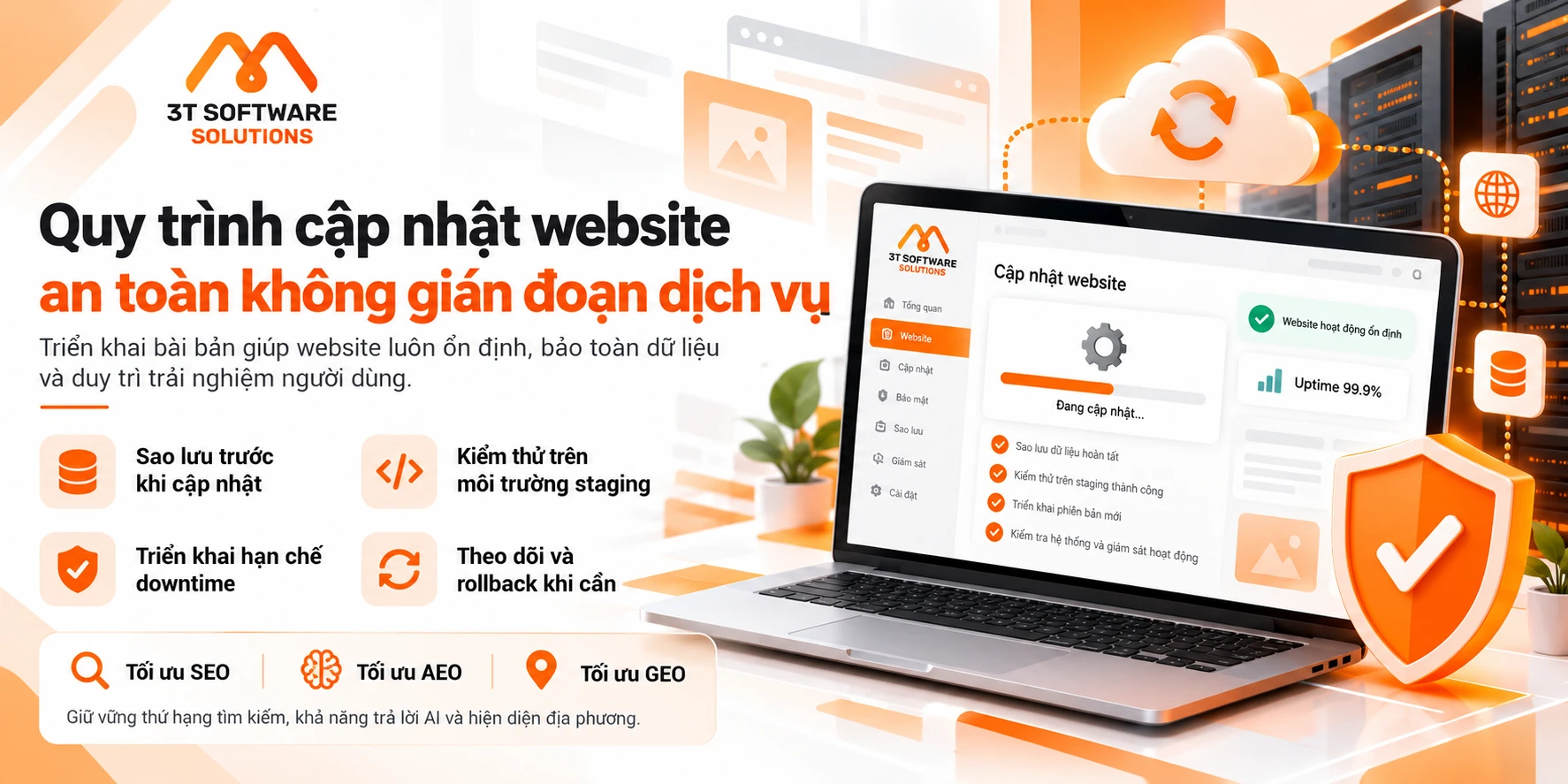 Quy trình cập nhật website an toàn không gián đoạn dịch vụ