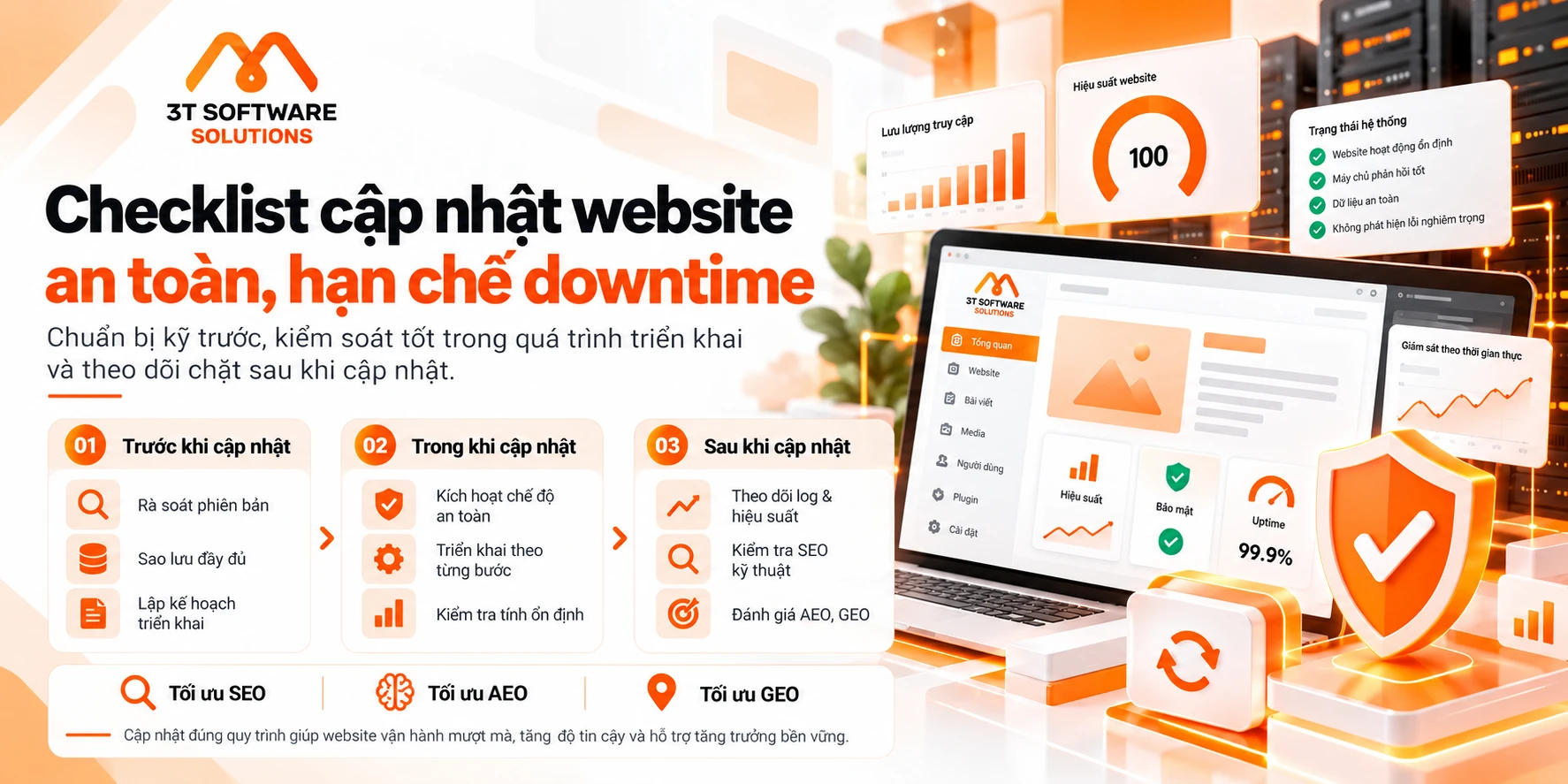 Quy trình cập nhật website an toàn không gián đoạn dịch vụ