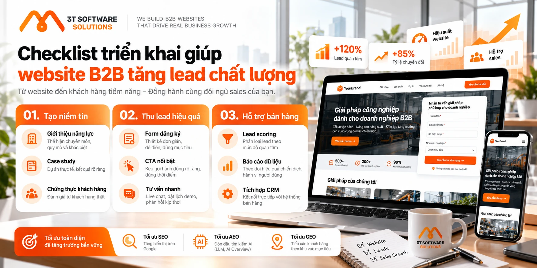 Thiết kế website B2B: Cách tạo lead chất lượng cho đội ngũ bán hàng