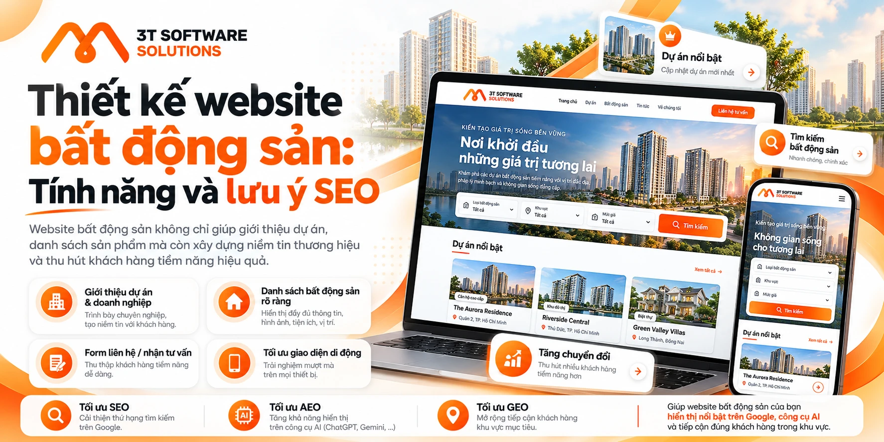 Thiết kế website bất động sản: Tính năng và lưu ý SEO