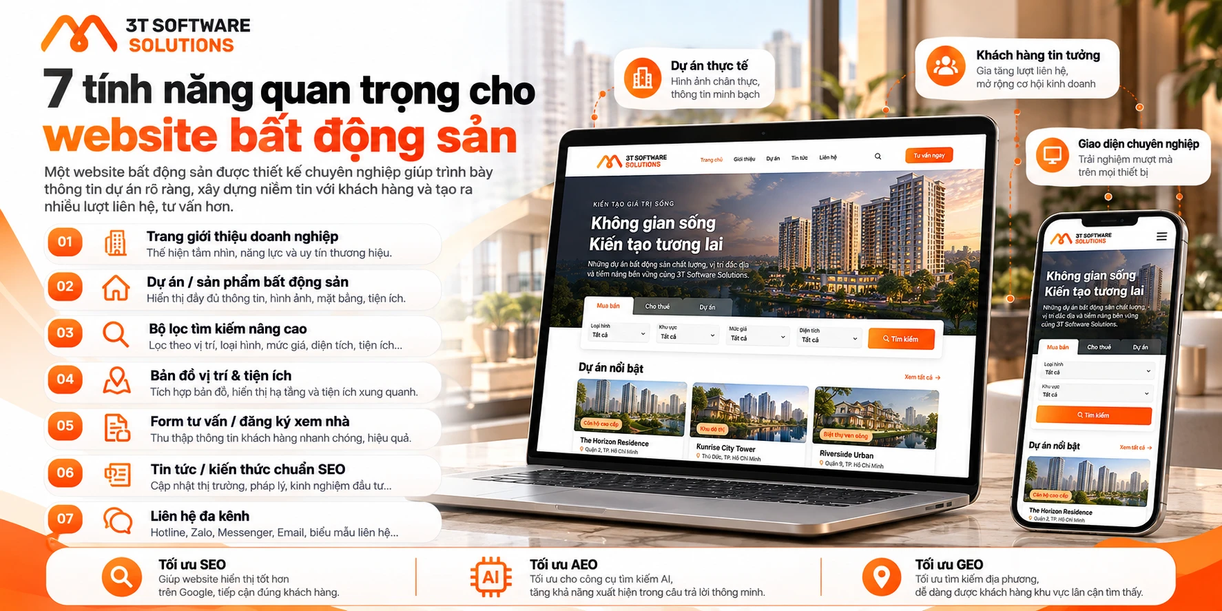Thiết kế website bất động sản: Tính năng và lưu ý SEO