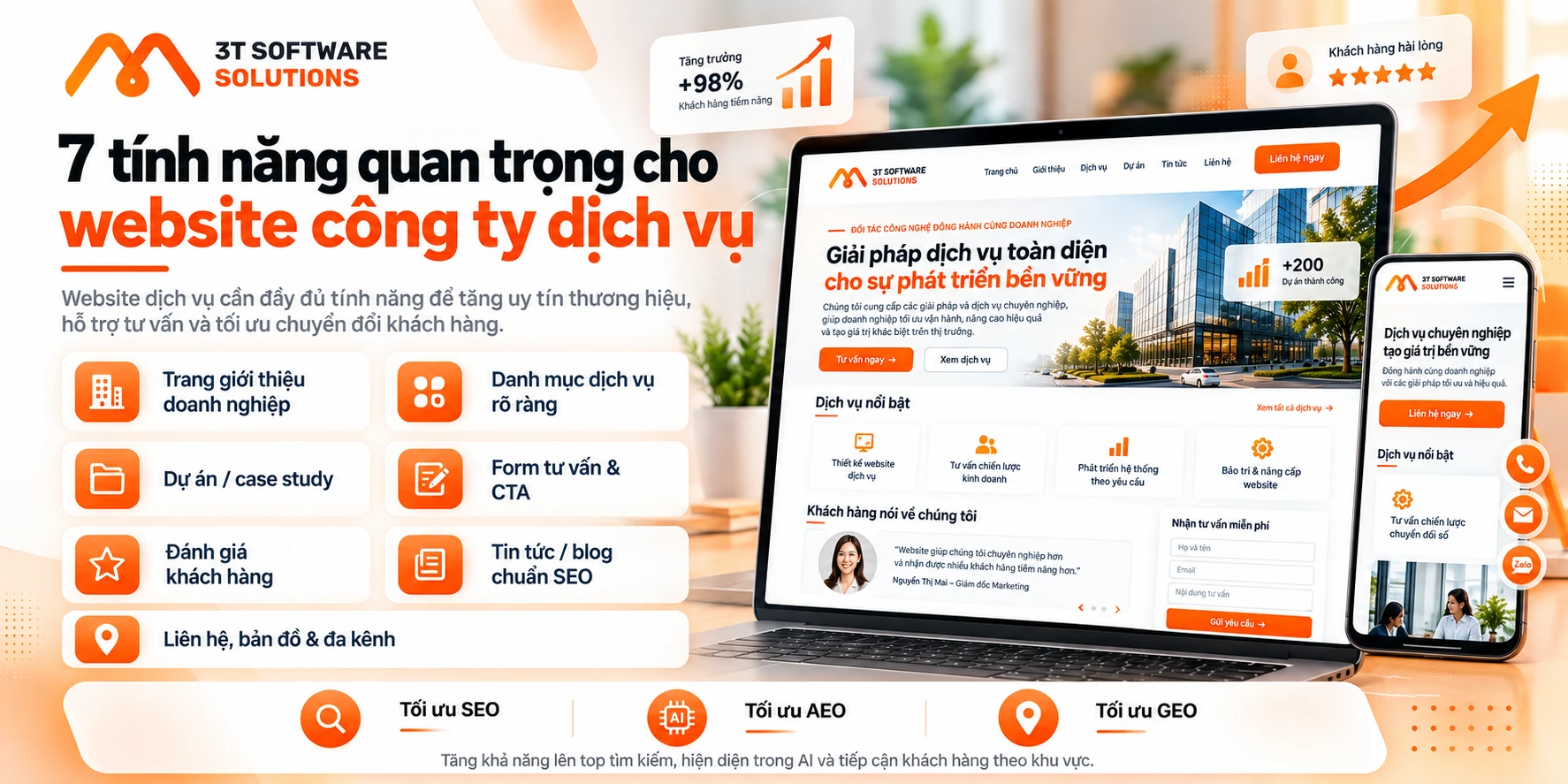 Thiết kế website công ty dịch vụ cần những tính năng gì?