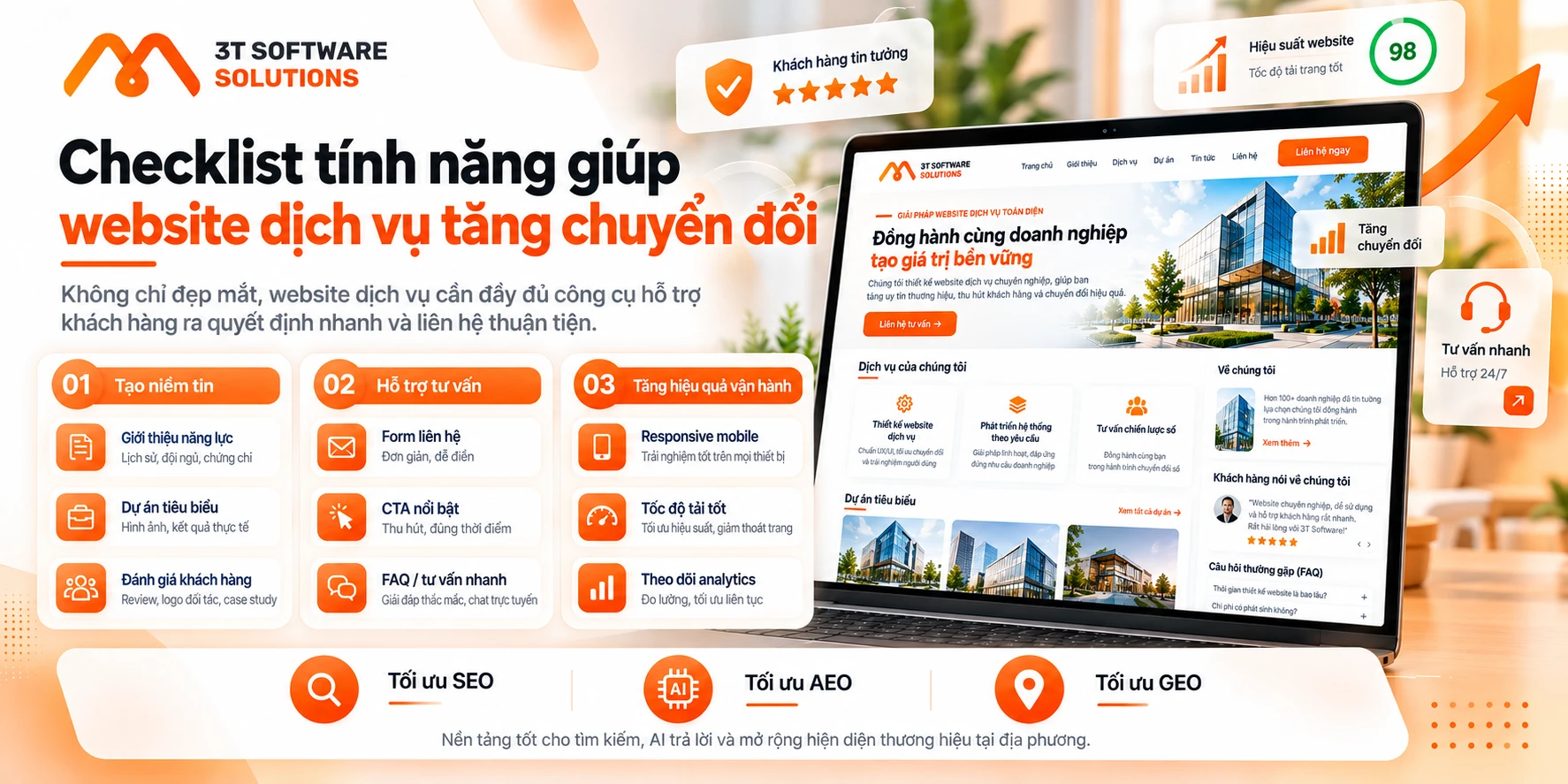 Thiết kế website công ty dịch vụ cần những tính năng gì?