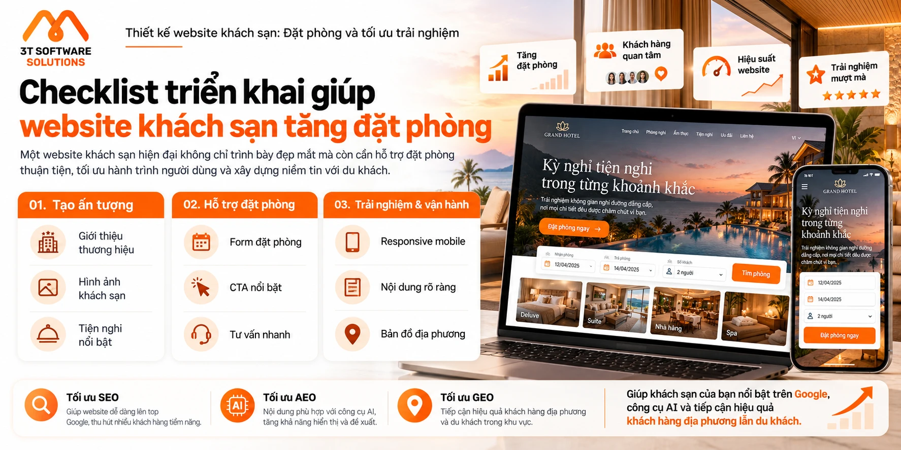 Thiết kế website khách sạn: Đặt phòng và tối ưu trải nghiệm