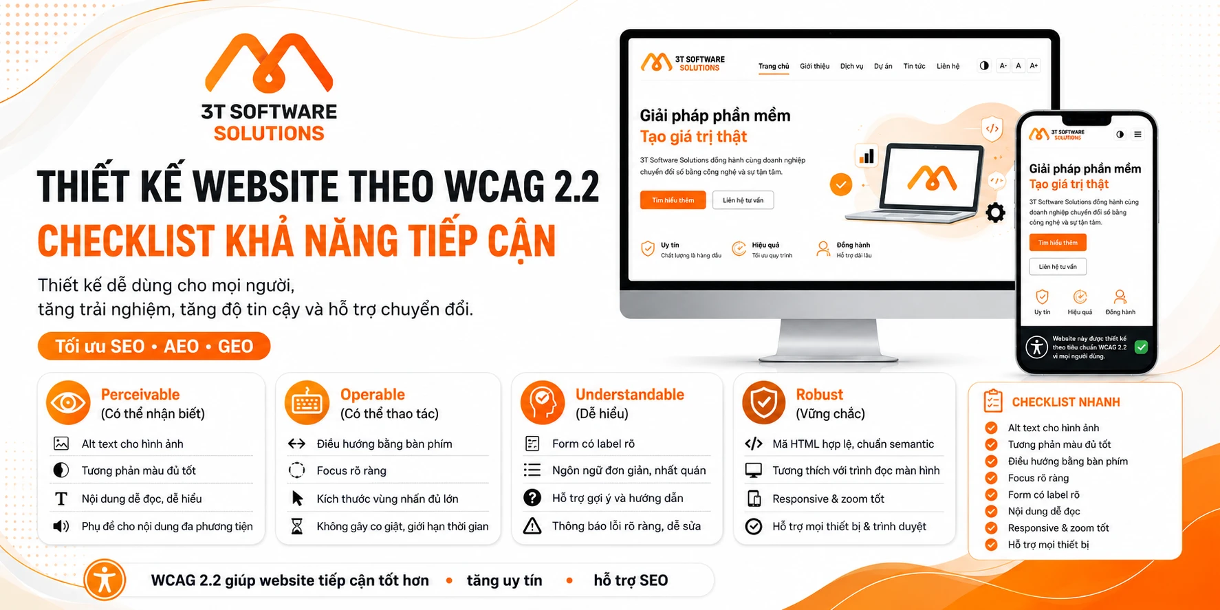 Thiết kế website theo WCAG 2.2: Checklist khả năng tiếp cận