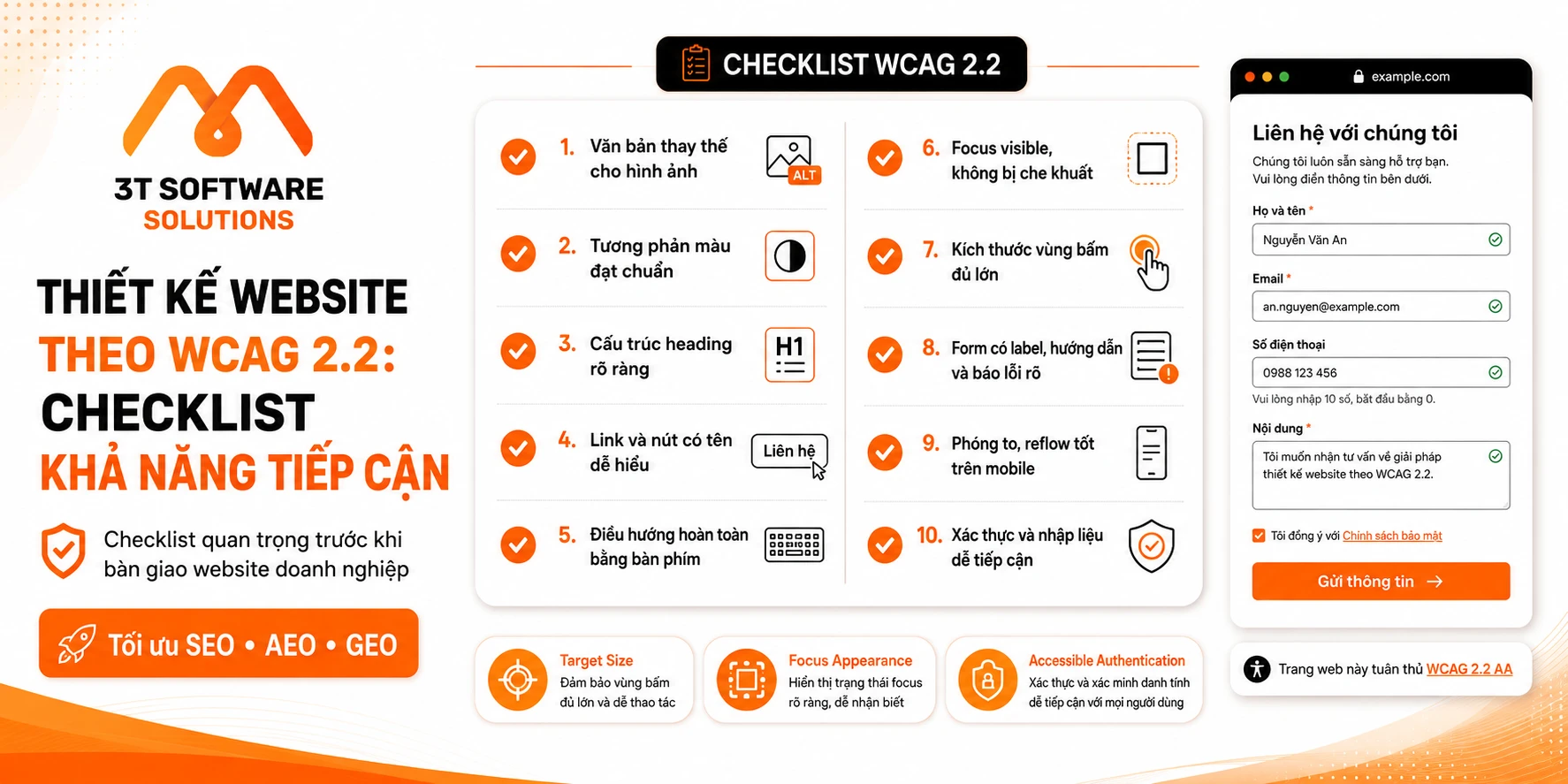 Thiết kế website theo WCAG 2.2: Checklist khả năng tiếp cận