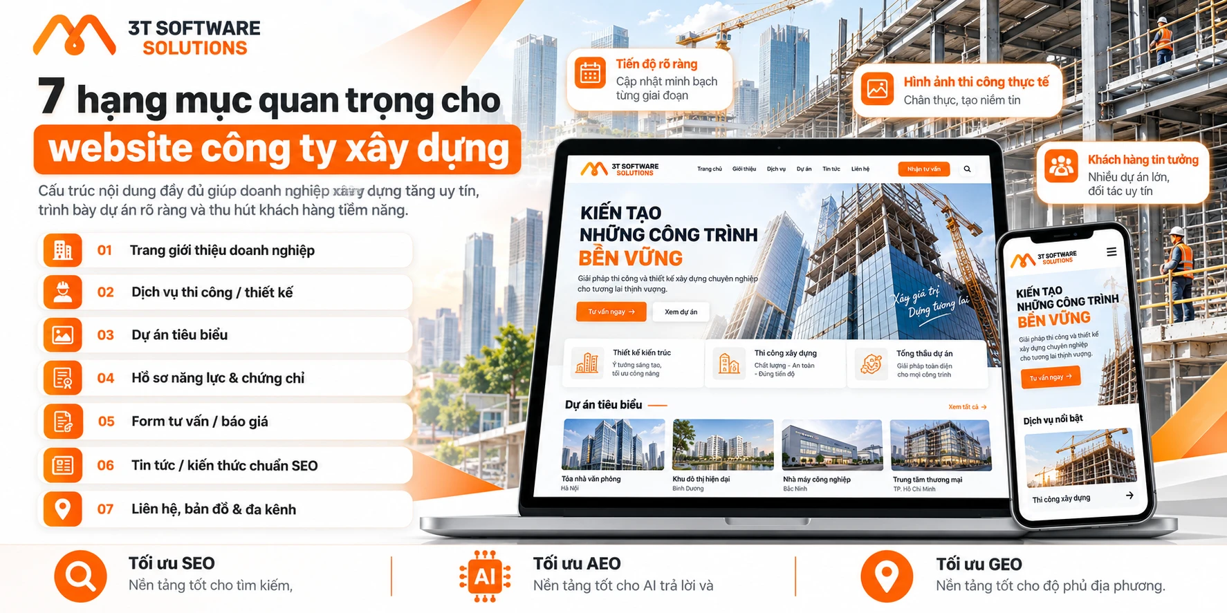 Thiết kế website xây dựng chuyên nghiệp: Checklist triển khai