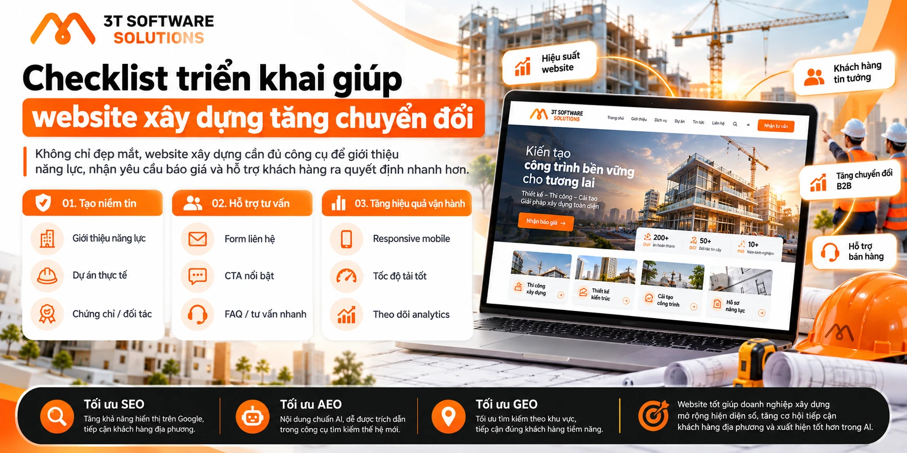 Thiết kế website xây dựng chuyên nghiệp: Checklist triển khai