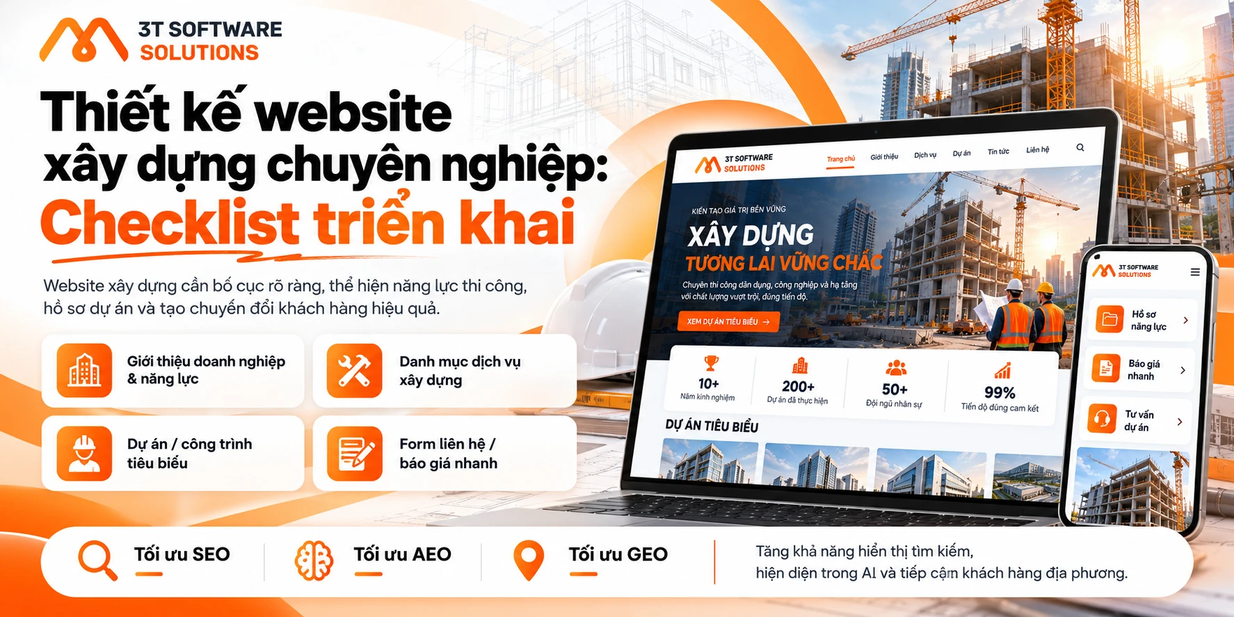 Thiết kế website xây dựng chuyên nghiệp: Checklist triển khai