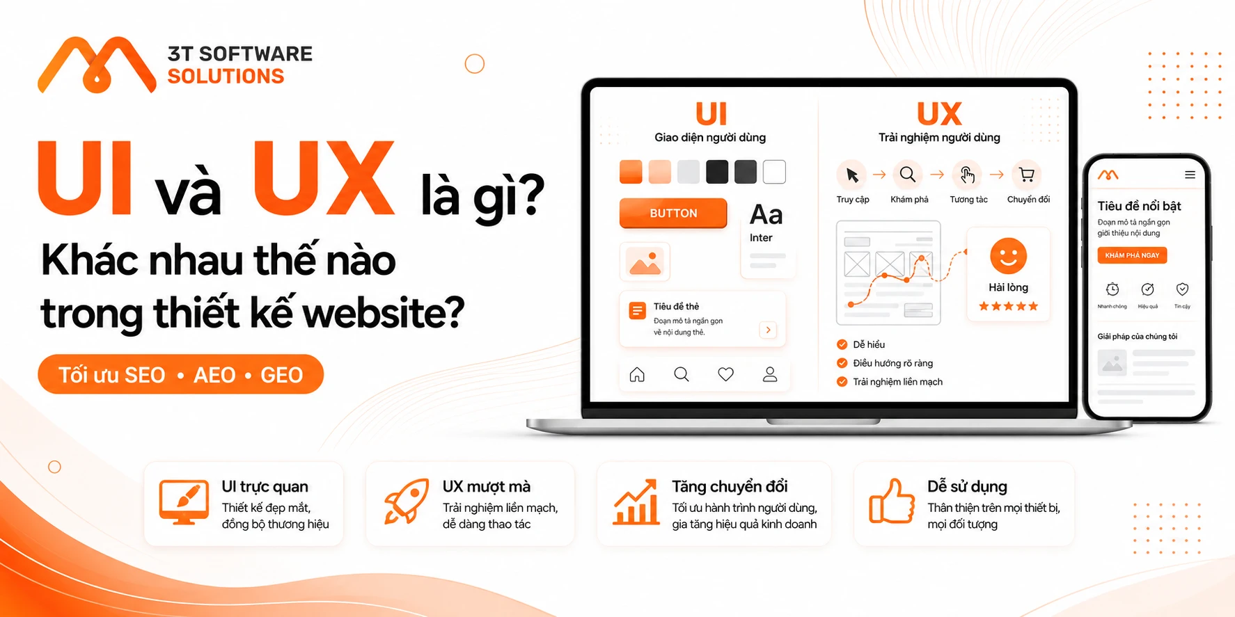 UI và UX là gì? Khác nhau thế nào khi thiết kế website?